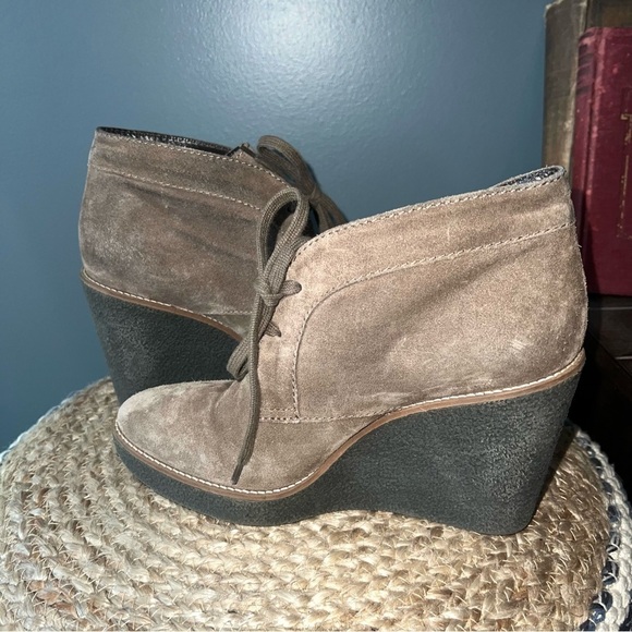 Aquatalia Vianna Suede Wedge Booties - Picture 6 of 8